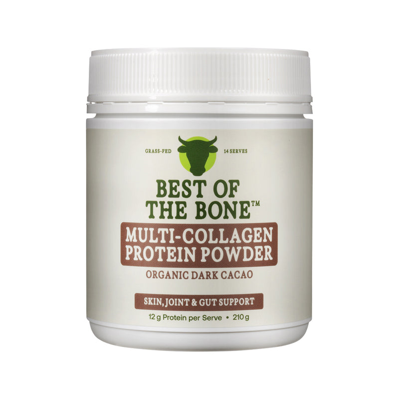Best of the Bone Multi-Collagen Protein Powder Raw Organic Cacao 210g