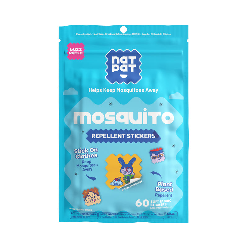 NATPAT BUZZPATCH MOSQUITO REPELLENT STICKERS X 60 PACK