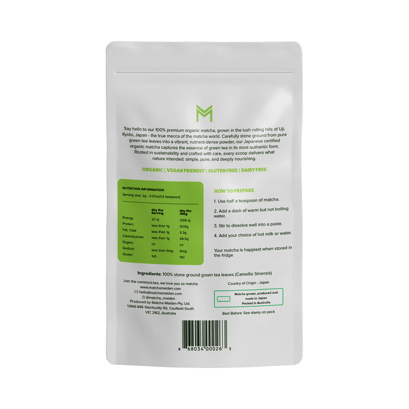 MATCHA MAIDEN ORGANIC MATCHA POWDER 28.35G