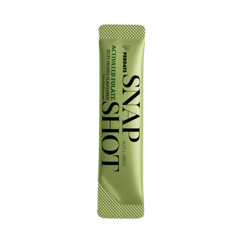 SNAP SHOT ACTIVATED FOLATE ZESTY MOJITO FLAVOURED SACHET 1.5G X 20 PACK