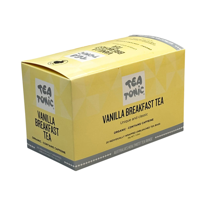 TEA TONIC ORGANIC VANILLA BREAKFAST TEA X 20 TEA BAGS