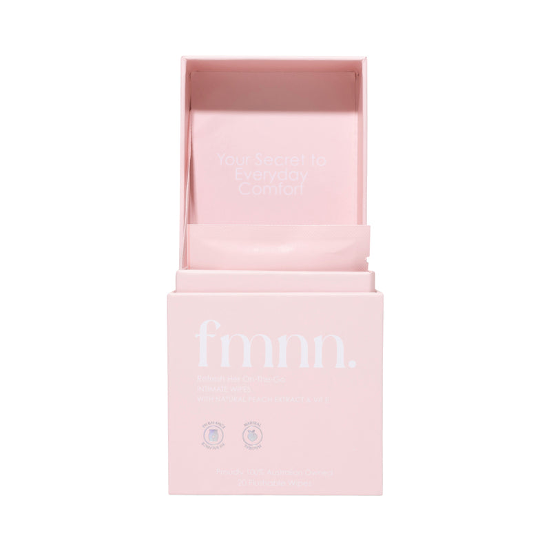 FMNN. REFRESH HER ON-THE-GO INTIMATE WIPES PEACH 20PK