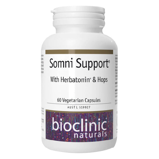 BIOCLINIC NATURALS SOMNI SUPPORT WITH HERBATONIN & HOPS 60VC