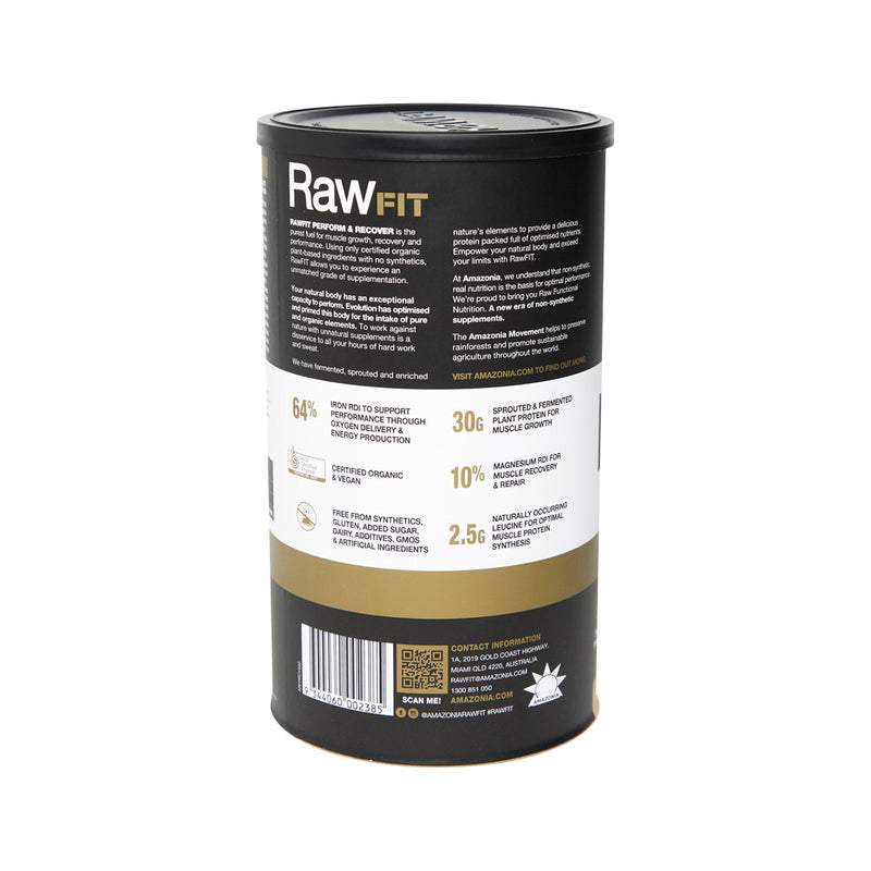 Amazonia RawFIT Plant Protein Organic Perform & Recover Creamy Vanilla 500g