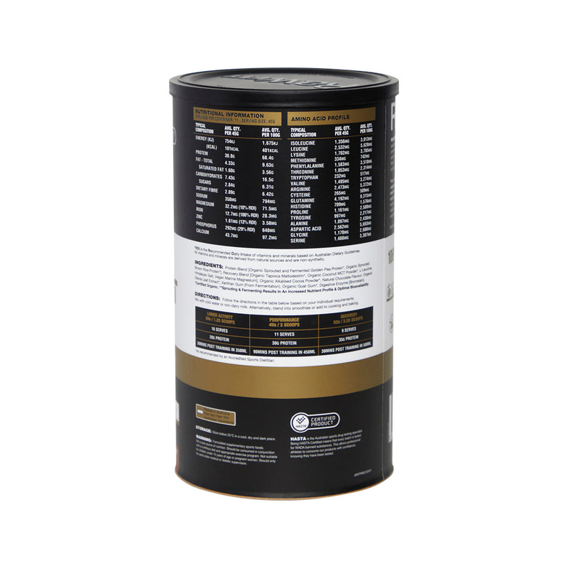Amazonia RawFIT Plant Protein Organic Perform & Recover Rich Chocolate 500g