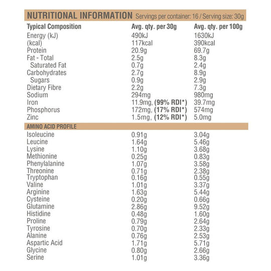 Amazonia Raw Protein Organic Isolate Choc Coconut 500g