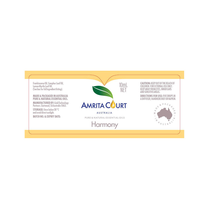 Amrita Court Pure & Natural Essential Oil Blend Harmony 10ml