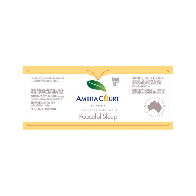 Amrita Court Pure & Natural Essential Oil Blend Peaceful Sleep 10ml