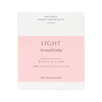 AromaWorks Light Candle Basil & Lime Medium 220g
