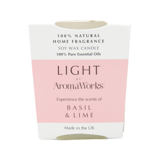 AromaWorks Light Candle Basil & Lime Small 75g