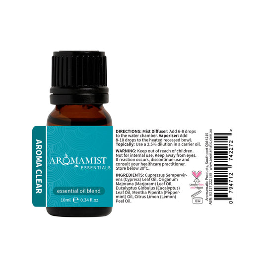 Aromamist Essentials Essential Oil Blend Aroma Clear 10ml