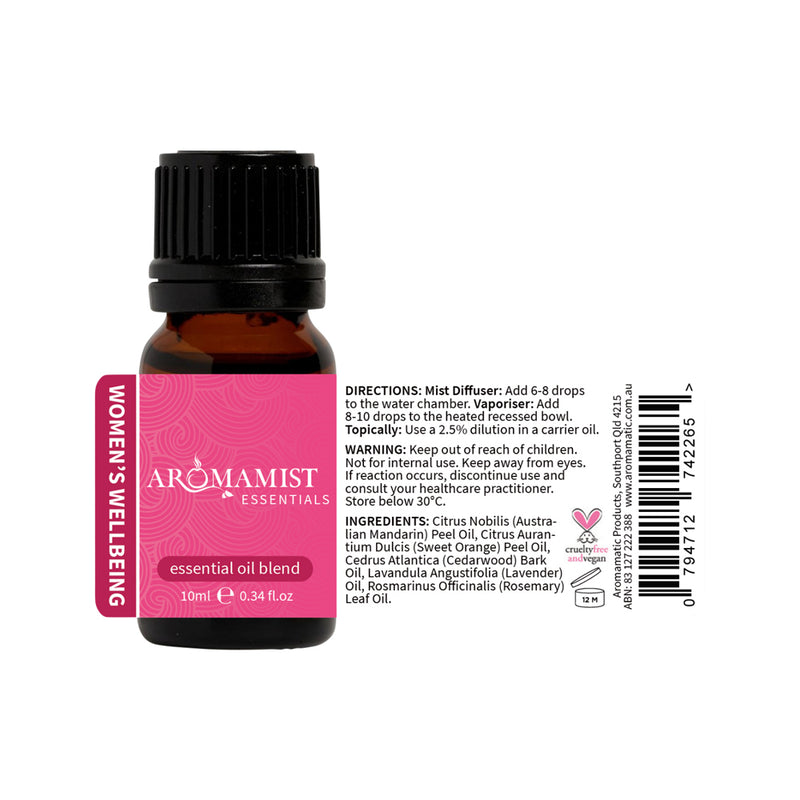 Aromamist Essentials Essential Oil Blend Womens Wellbeing 10ml