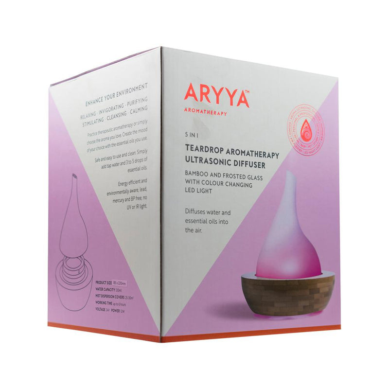 SaltCo Aryya Ultrasonic Diffuser Bamboo Teardrop