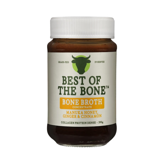 BEST OF THE BONE BONE BROTH BEEF CONCENTRATE MANUKA HONEY GINGER & CINNAMON 390G