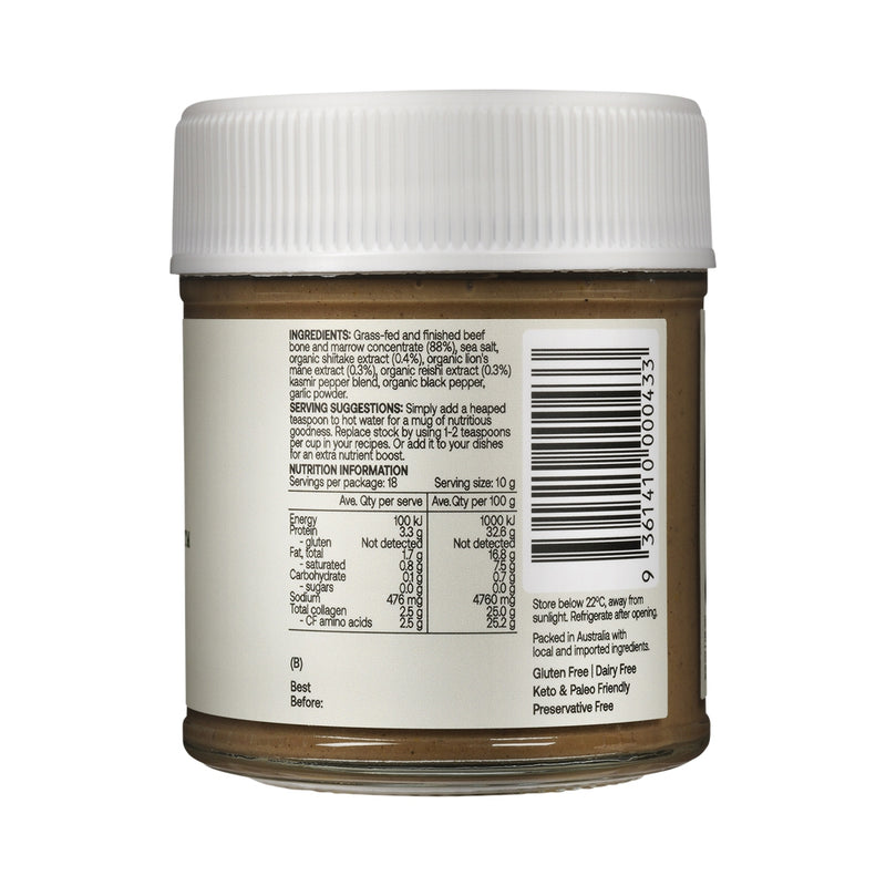 BEST OF THE BONE BONE BROTH BEEF CONCENTRATE ORGANIC MUSHROOMS 180G