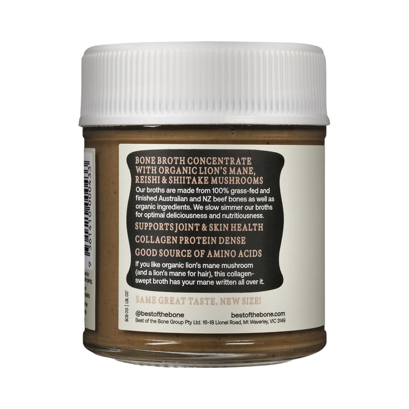 BEST OF THE BONE BONE BROTH BEEF CONCENTRATE ORGANIC MUSHROOMS 180G