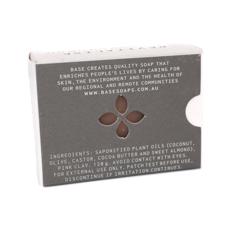 Base (Soap With Impact) Bar Revitalise Facial Cleanser with Pink Clay (Boxed) 120g