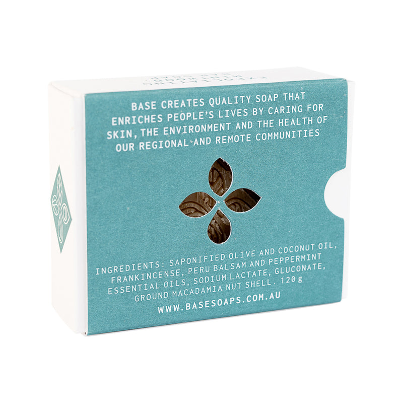 Base (Soap With Impact) Soap Bar Exfoliating Mintwood (Boxed) 120g