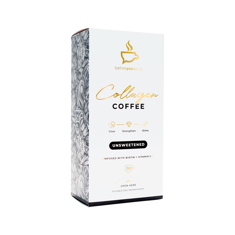 Before You Speak Collagen Coffee Unsweetened 6.5g x 30 Pack