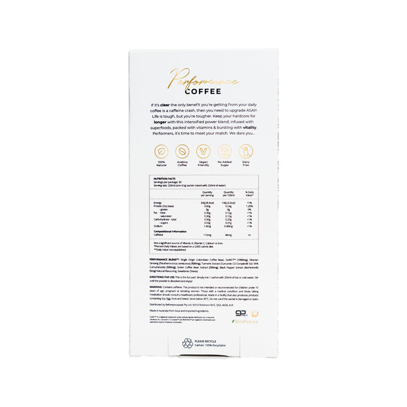Before You Speak Performance Coffee Assorted 4.5g x 30 Pack (contains: 10 x OG Caramel & Cinnamon Spice)