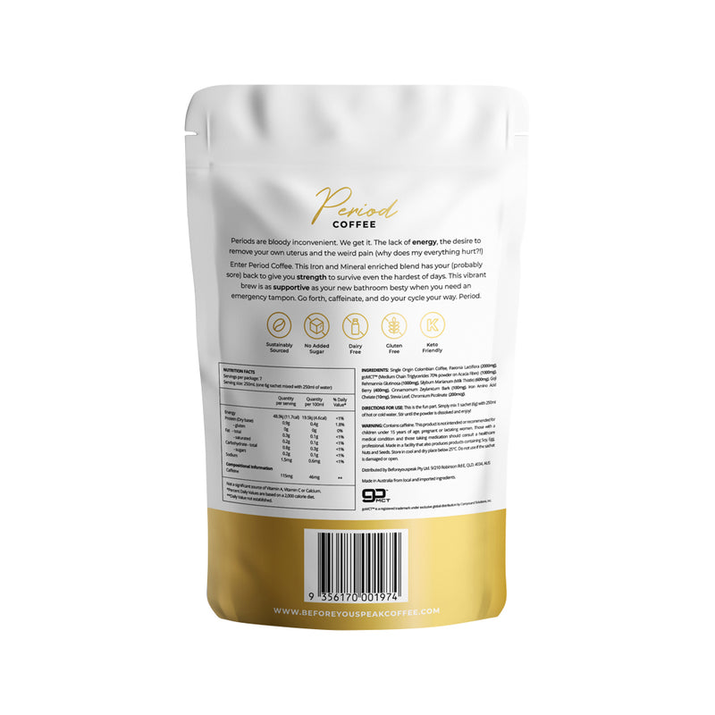 Before You Speak Period Coffee Original 6g x 7 Pack