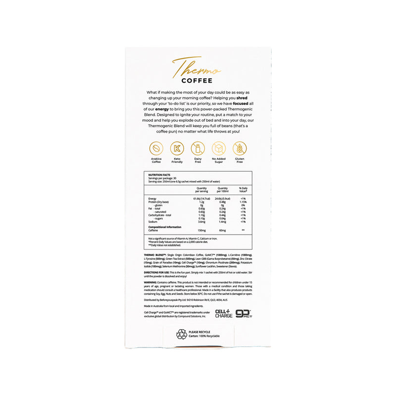 Before You Speak Thermo Coffee Original + Extra Shot 6.5g x 30 Pack