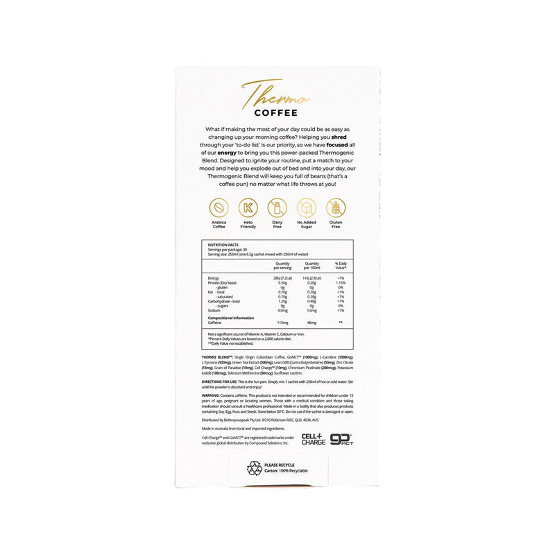 Before You SpeakThermo Coffee Unsweetened 6.5g x 30 Pack