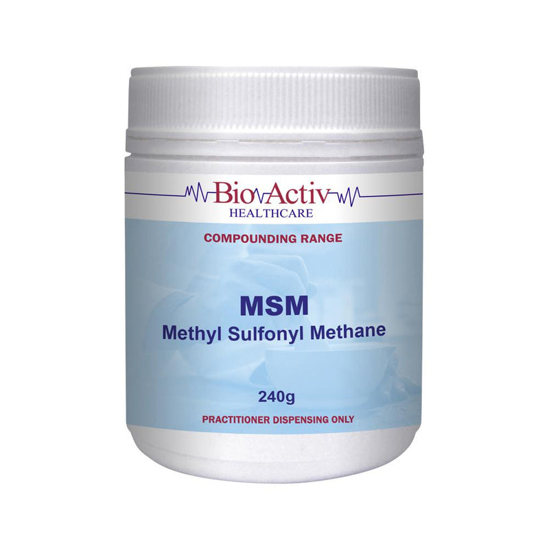 BIOACTIV HEALTHCARE COMPOUNDING RANGE MSM METHYL SULFONYL METHANE 240G