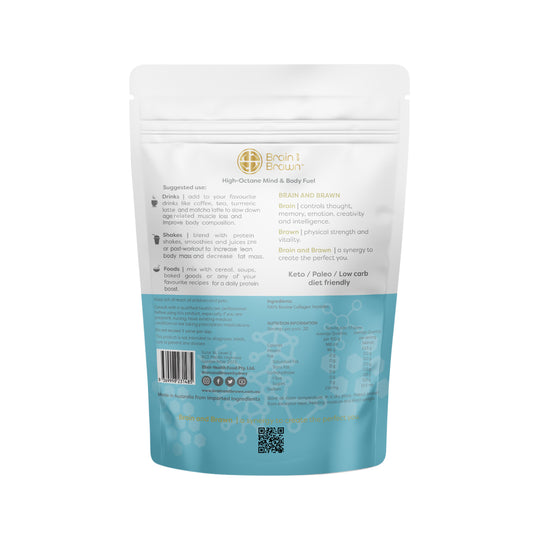 Brain and Brawn Optimal Body Collagen Protein (100% Bovine Collagen Peptides) Unflavoured 300g