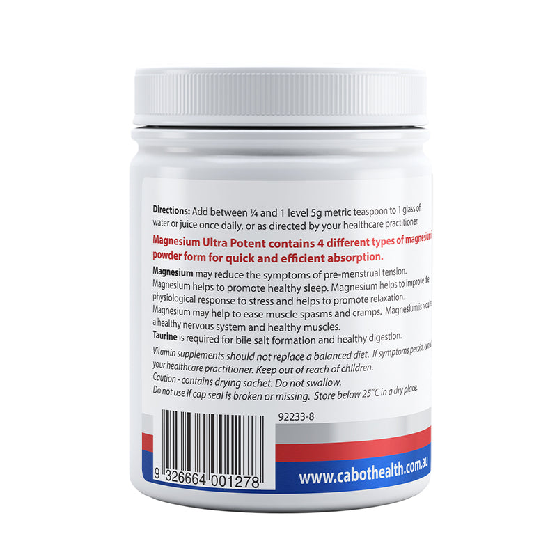 Cabot Health Magnesium Ultra Potent Citrus Powder 465g
