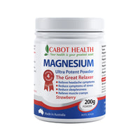 Cabot Health Magnesium Ultra Potent Strawberry Powder 200g