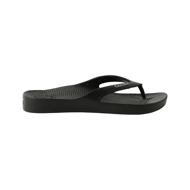 Cheeki Arch Support Thongs Black Womens Size US5