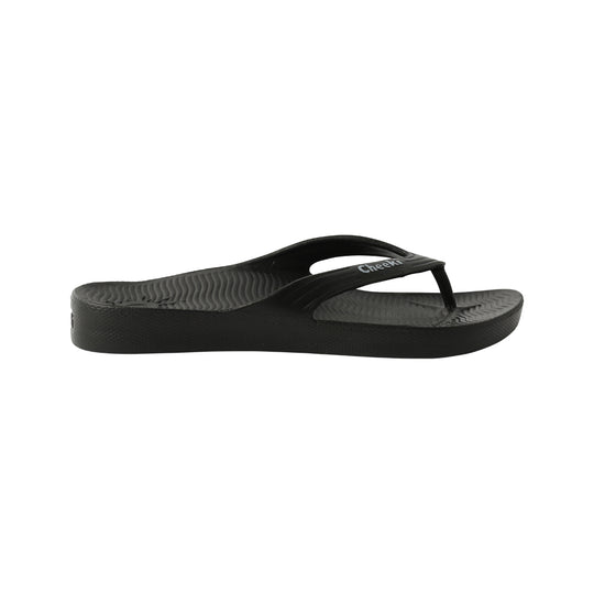 Cheeki Arch Support Thongs Black Womens Size US8