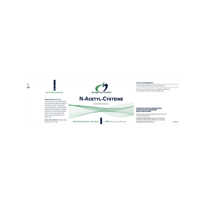 Designs For Health N-Acetyl-Cysteine Oral Powder 100g