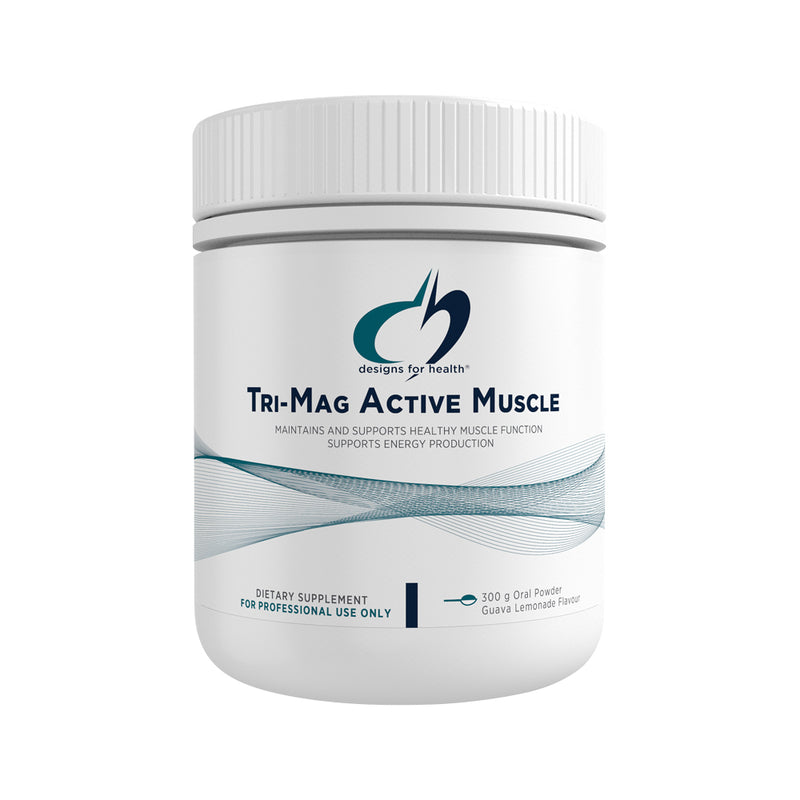 Designs For Health Tri-Mag Active Muscle Guava Lemonade Oral Powder 300g SELL THROUGH NEW SKU 2962297