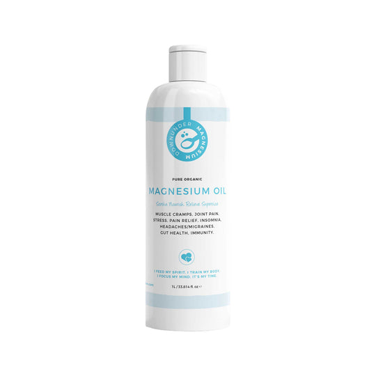 DOWNUNDER MAGNESIUM PURE ORGANIC MAGNESIUM OIL 1L WITH 2X60ML REFILL BOTTLES