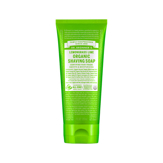 Dr. Bronners Organic Shaving Soap Lemongrass Lime 207ml