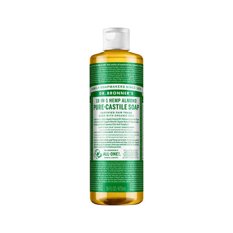 DR. BRONNERS PURE-CASTILE MAGIC SOAP LIQUID (18-IN-1) ALMOND 473ML