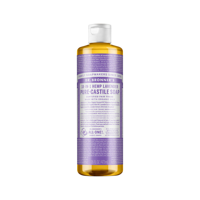 DR. BRONNERS PURE-CASTILE MAGIC SOAP LIQUID (18-IN-1) LAVENDER 473ML