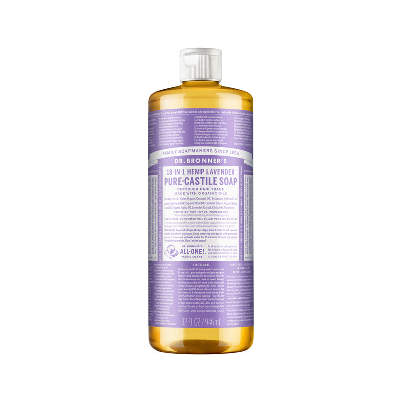 DR. BRONNERS PURE-CASTILE MAGIC SOAP LIQUID (18-IN-1) LAVENDER 946ML