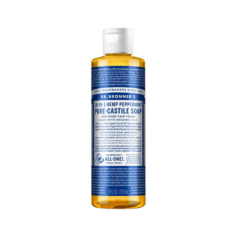 DR. BRONNERS PURE-CASTILE MAGIC SOAP LIQUID (18-IN-1) PEPPERMINT 237ML