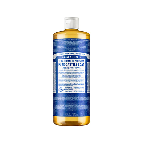 DR. BRONNERS PURE-CASTILE MAGIC SOAP LIQUID (18-IN-1) PEPPERMINT 946ML
