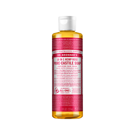 DR. BRONNERS PURE-CASTILE MAGIC SOAP LIQUID (18-IN-1) ROSE 237ML