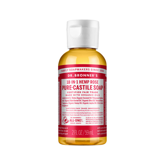 DR. BRONNERS PURE-CASTILE MAGIC SOAP LIQUID (18-IN-1) ROSE 59ML