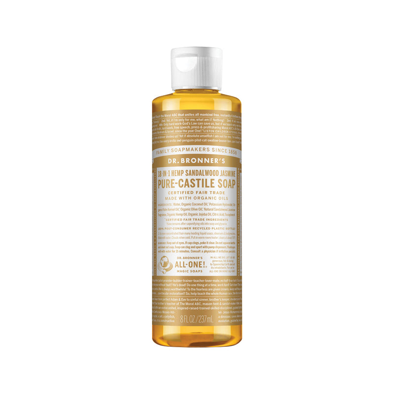 DR. BRONNERS PURE-CASTILE MAGIC SOAP LIQUID (18-IN-1) SANDALWOOD JASMINE 237ML