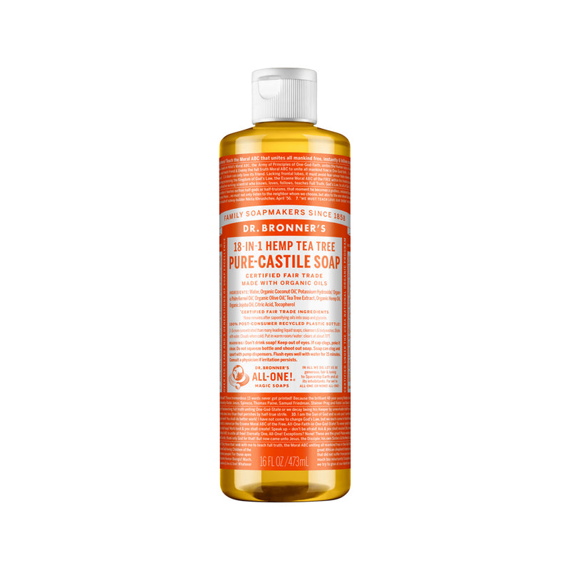 DR. BRONNERS PURE-CASTILE MAGIC SOAP LIQUID (18-IN-1) TEA TREE 473ML