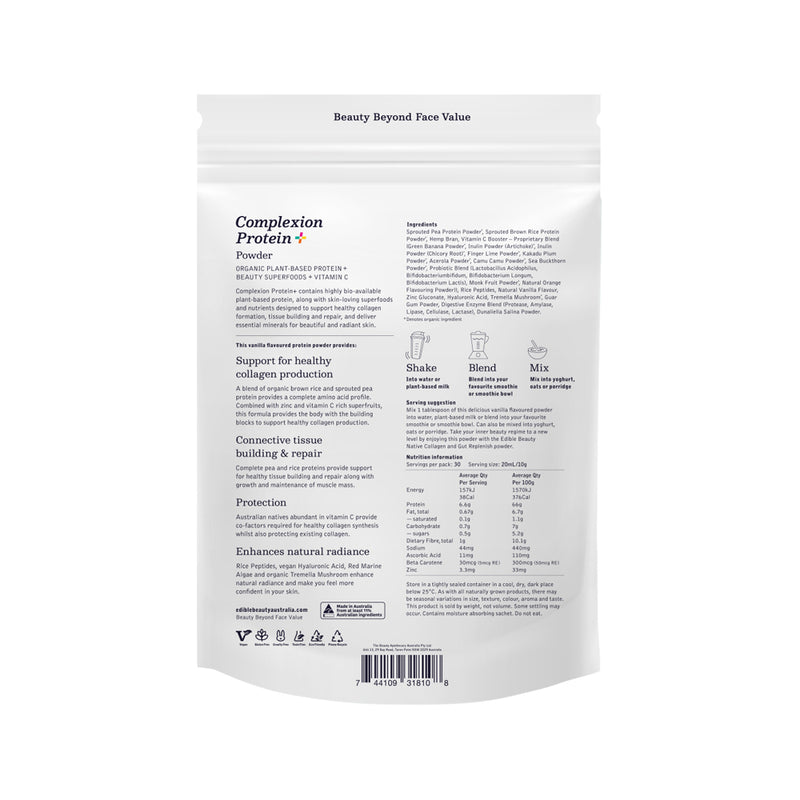 Edible Beauty Australia Complexion Protein + Powder Vanilla 250g