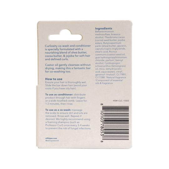 Ethique Bar Co-Wash and Conditioner Curliosity (Cares For Curly Hair) 15g  SELL THROUGH