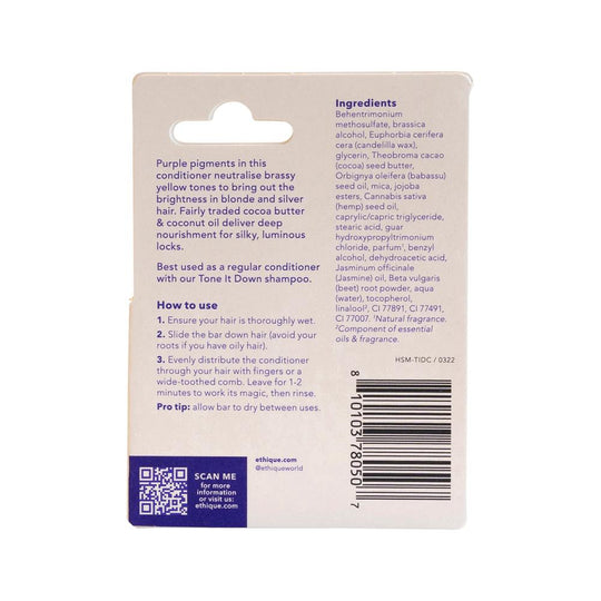 Ethique Bar Conditioner Brightening Purple Tone It Down (For Blonde and Silver Hair) 15g  SELL THROUGH
