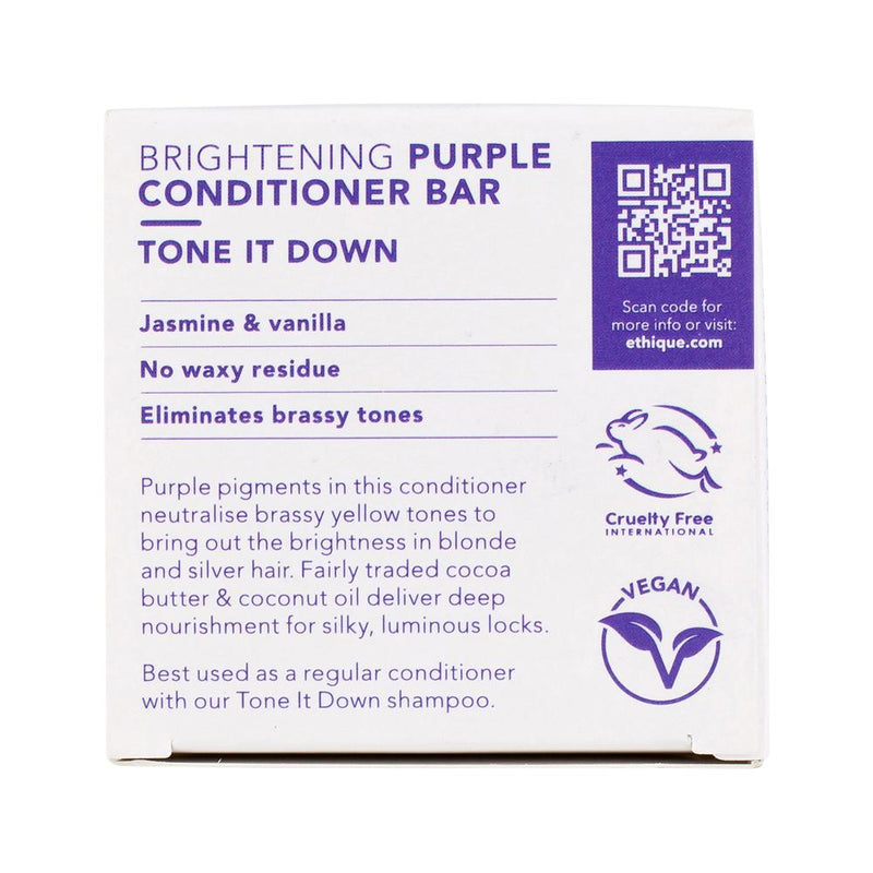 Ethique Bar Conditioner Brightening Purple Tone It Down (For Blonde and Silver Hair) 60g  SELL THROUGH